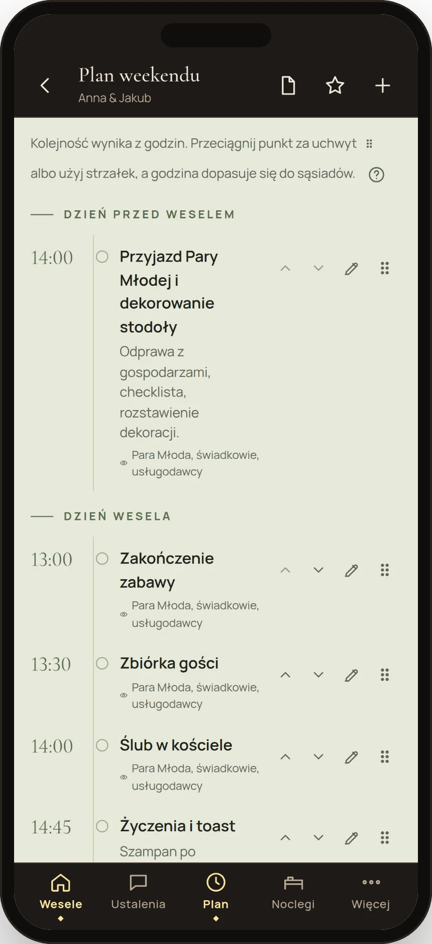 Plan weekendu
