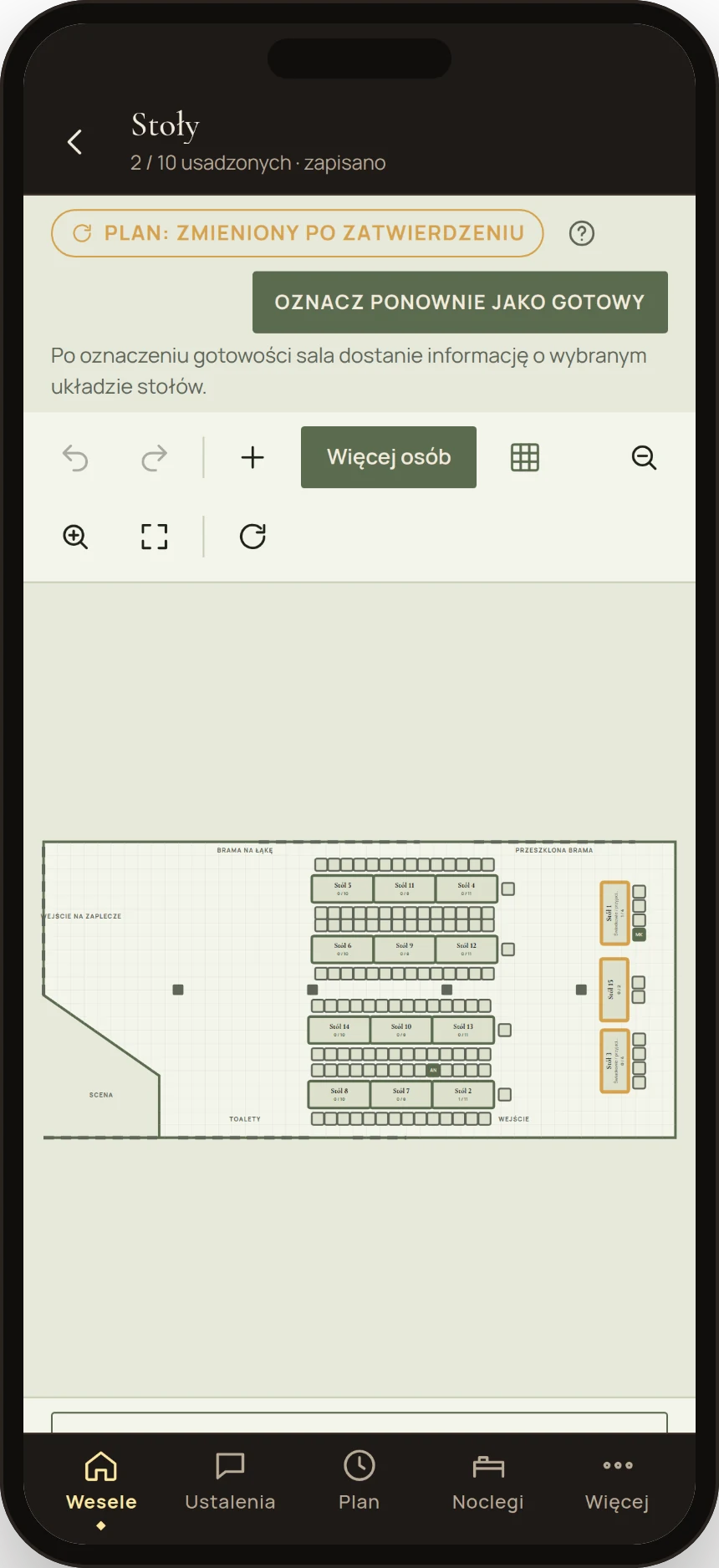 Planer stołów